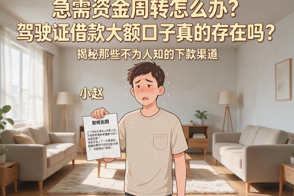 急需资金周转怎么办？驾驶证借款大额口子真的存在吗？揭秘那些不为人知的下款渠道