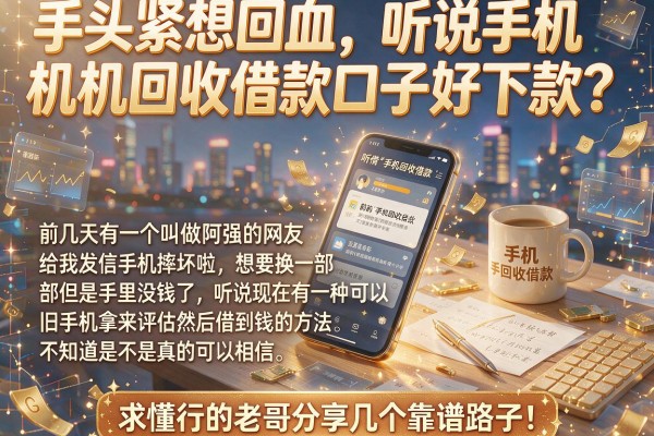 手头紧想回血，听说手机回收借款口子好下款？求懂行的老哥分享几个靠谱路子！
