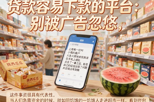 贷款容易下款的平台：别被广告忽悠，选对渠道其实像挑西瓜