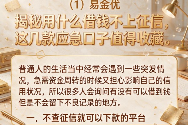 揭秘用什么借钱不上征信，这几款应急口子值得收藏