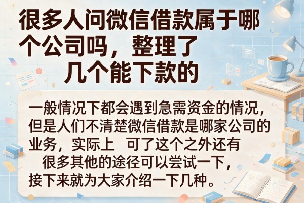 很多人问微信借款属于哪个公司吗，整理了几个能下款的