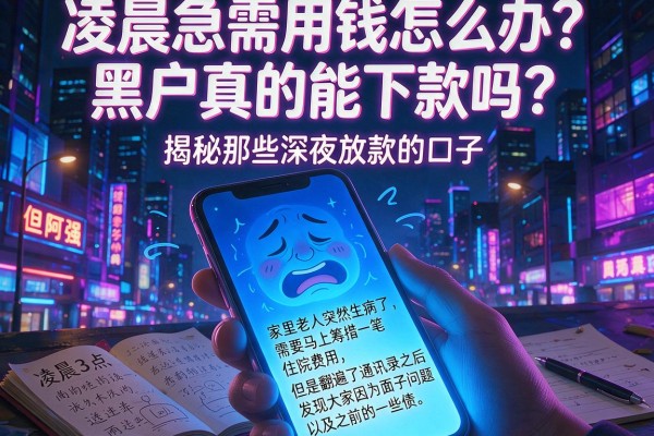 凌晨急需用钱怎么办？黑户真的能下款吗？揭秘那些深夜放款的口子