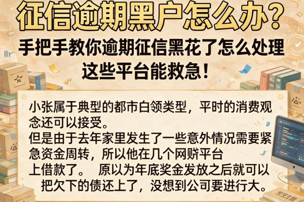 征信逾期黑户怎么办？手把手教你逾期征信黑花了怎么处理，这些平台能救急！
