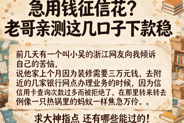 急用钱征信花？老哥亲测这几口子下款稳，求大神指点还有哪些能过的！