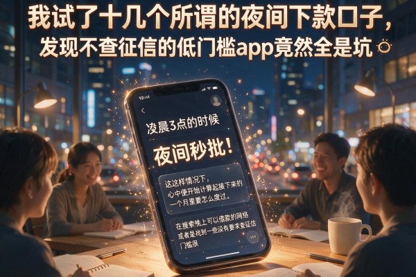 我试了十几个所谓的夜间下款口子，发现不查征信的低门槛app竟然全是坑