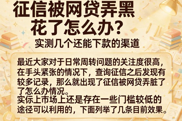 征信被网贷弄黑花了怎么办？实测几个还能下款的渠道