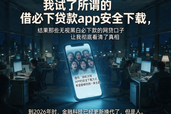 我试了所谓的借必下贷款app安全下载，结果那些无视黑白必下款的网贷口子让我彻底看清了真相