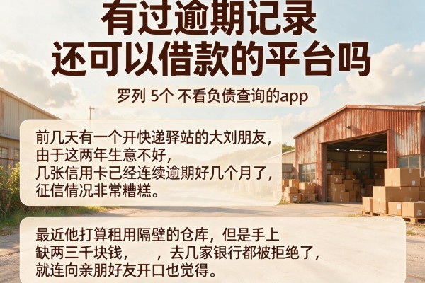 有过逾期记录还可以借款的平台吗，罗列5个不看负债查询的app