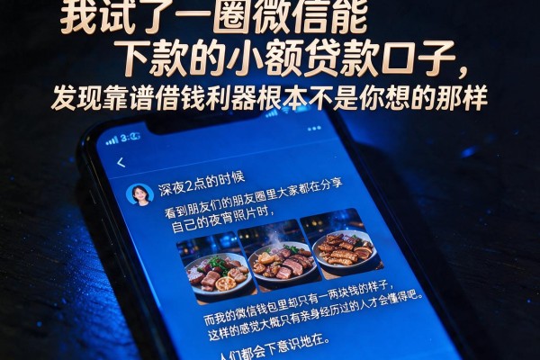 我试了一圈微信能下款的小额贷款口子,发现靠谱借钱利器根本不是你想的那样