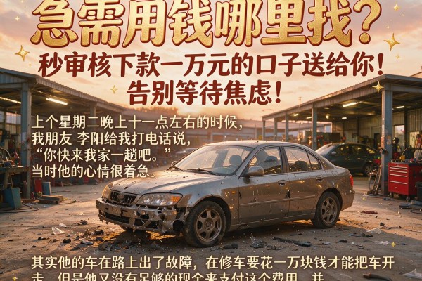 急需用钱哪里找?秒审核下款一万元的口子送给你,告别等待焦虑!