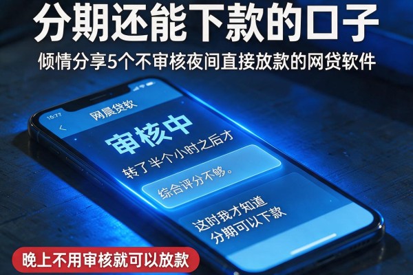 分期还能下款的口子，倾情分享5个不审核夜间直接放款的网贷软件
