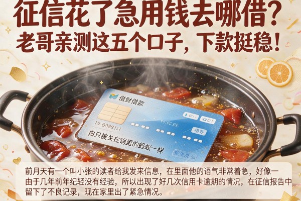 征信花了急用钱去哪借?老哥亲测这五个口子,下款挺稳!
