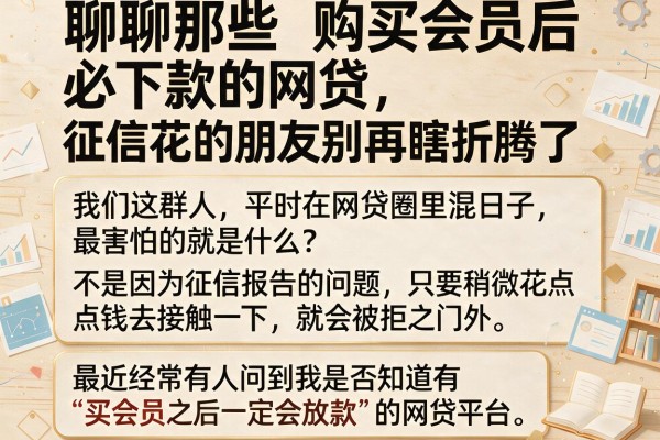 聊聊那些购买会员后必下款的网贷，征信花的朋友别再瞎折腾了