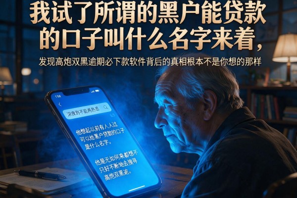 我试了所谓的黑户能贷款的口子叫什么名字来着，发现高炮双黑逾期必下款软件背后的真相根本不是你想的那样