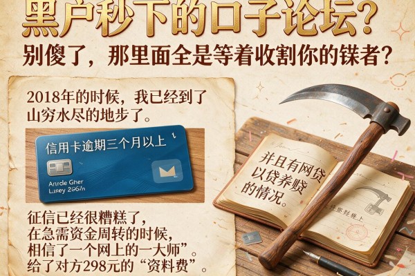 黑户秒下的口子论坛？别傻了，那里面全是等着收割你的镰刀
