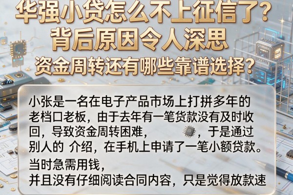 华强小贷怎么不上征信了？背后原因令人深思，资金周转还有哪些靠谱选择？
