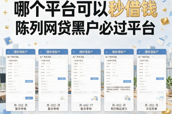 哪个平台可以秒借钱，陈列五个网贷黑户必过平台
