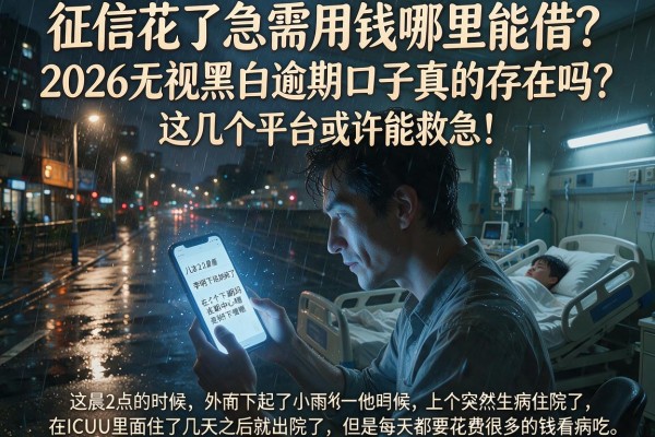征信花了急需用钱哪里能借？2026无视黑白逾期口子真的存在吗？这几个平台或许能救急！