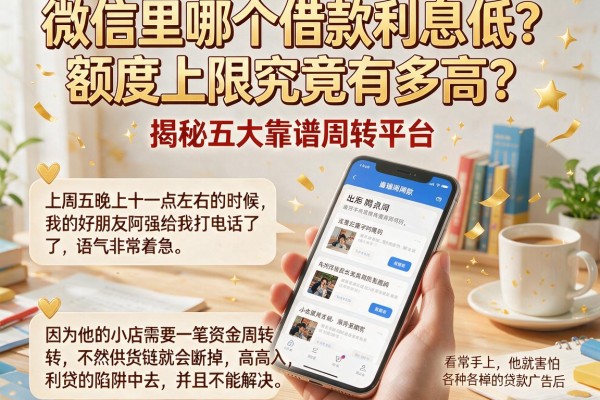 微信里哪个借款利息低？额度上限究竟有多高？揭秘五大靠谱周转平台