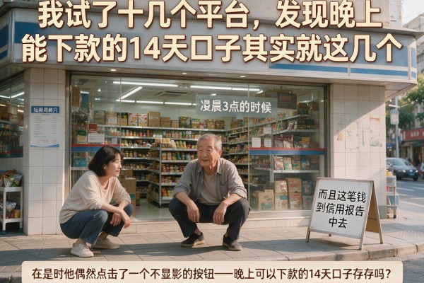 我试了十几个平台，发现晚上能下款的14天口子其实就这几个