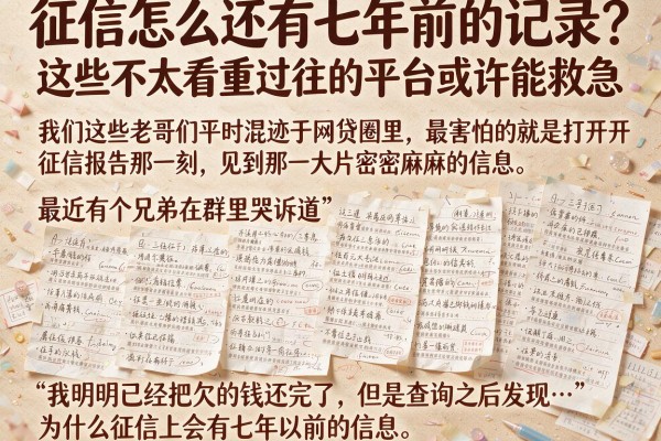 征信怎么还有七年前的记录？这些不太看重过往的平台或许能救急