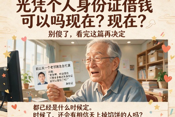 光凭个人身份证借钱可以吗现在？别傻了，看完这篇再决定