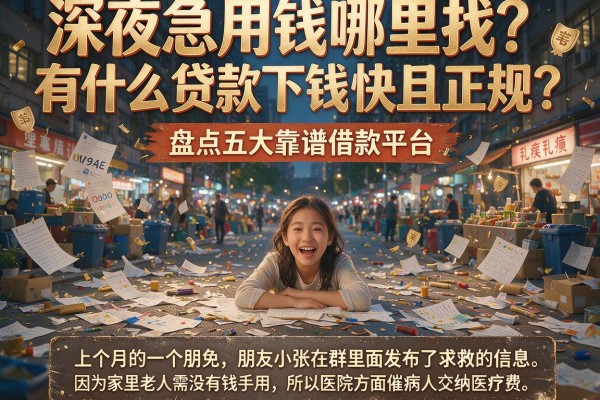 深夜急用钱哪里找？有什么贷款下钱快且正规？盘点五大靠谱借款平台