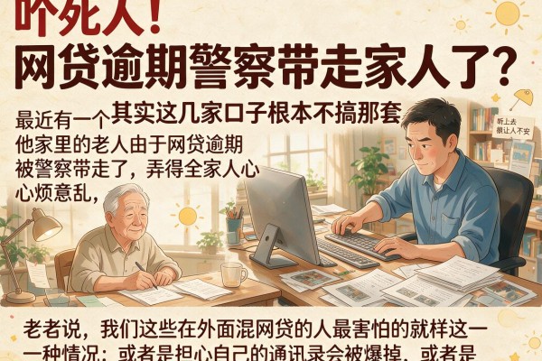吓死人！网贷逾期警察带走家人了？其实这几家口子根本不搞那套