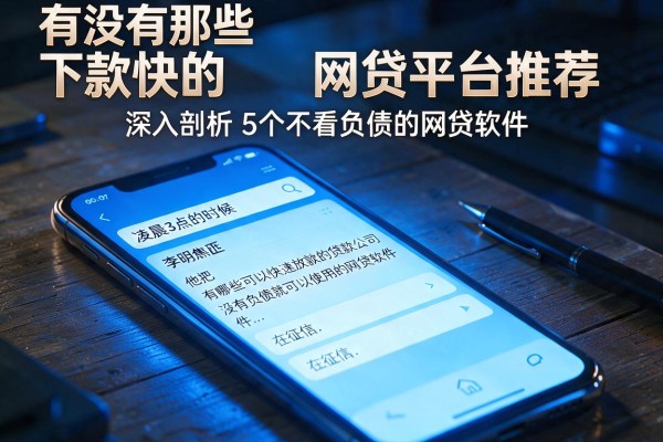 有没有那些下款快的网贷平台推荐，深入剖析5个不看负债的网贷软件