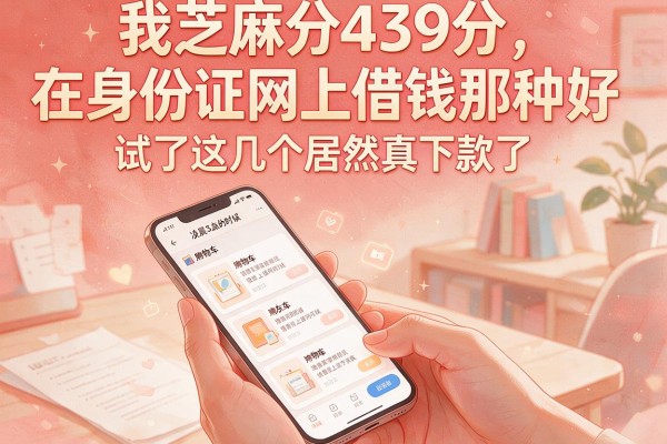 我芝麻分439分，在身份证网上借钱那种好，试了这几个居然真下款了