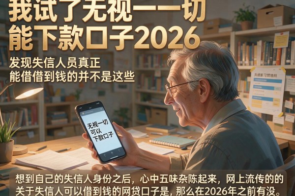 我试了无视一切能下款口子2026，发现失信人员真正能借到钱的并不是这些