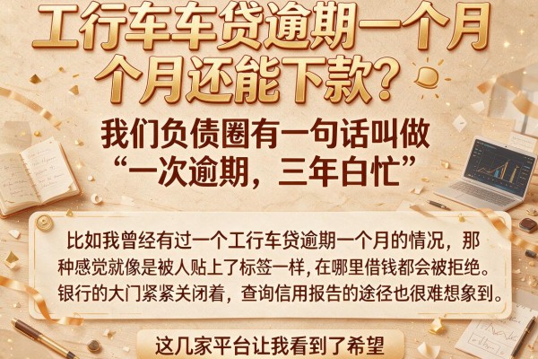 工行车贷逾期一个月还能下款？这几家平台让我看到了希望