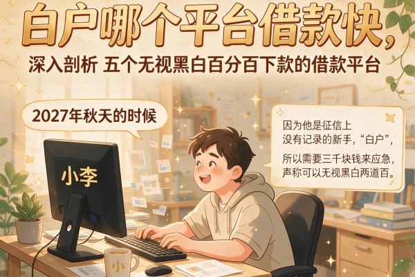白户哪个平台借款快，深入剖析五个无视黑白百分百下款的借款平台