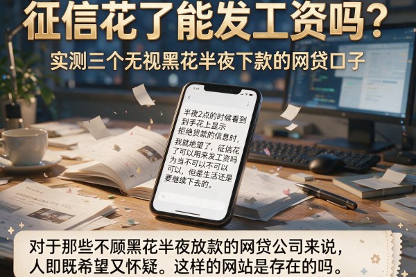 征信花了能发工资吗？实测三个无视黑花半夜下款的网贷口子