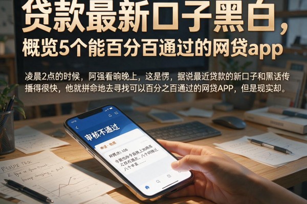 贷款最新口子黑白，概览5个能百分百通过的网贷app