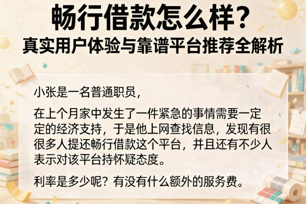 畅行借款怎么样？真实用户体验与靠谱平台推荐全解析
