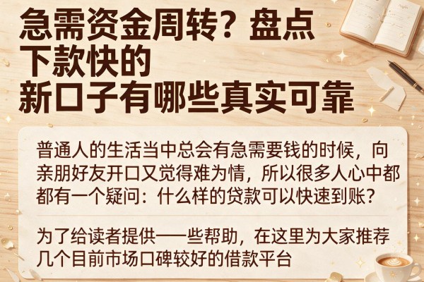 急需资金周转？盘点下款快的新口子有哪些真实可靠