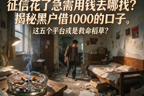 征信花了急需用钱去哪找？揭秘黑户借1000的口子，这五个平台或是救命稻草？