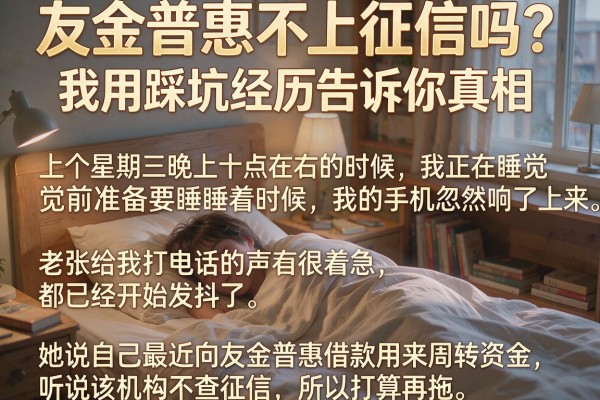 友金普惠不上征信吗？我用踩坑经历告诉你真相