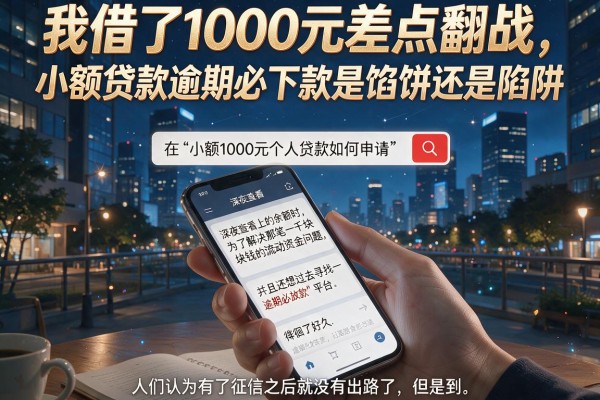 我借了1000元差点翻车，小额贷款逾期必下款是馅饼还是陷阱