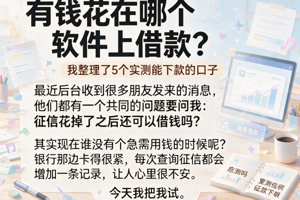 有钱花在哪个软件上借款？我整理了5个实测能下款的口子