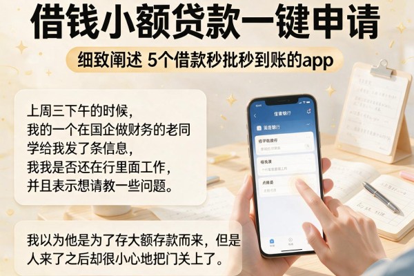 借钱小额贷款一键申请，细致阐述5个借款秒批秒到账的app
