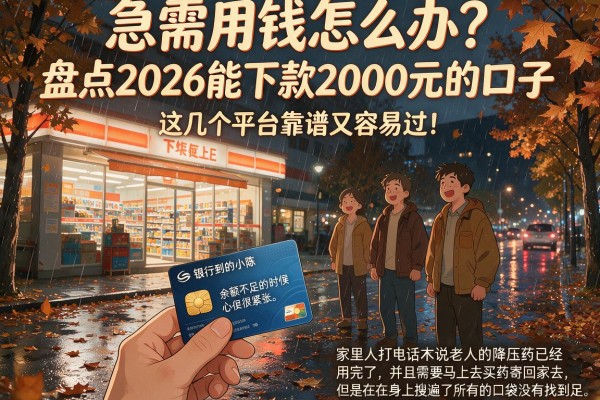 急需用钱怎么办？盘点2026能下款2000元的口子，这几个平台靠谱又容易过！