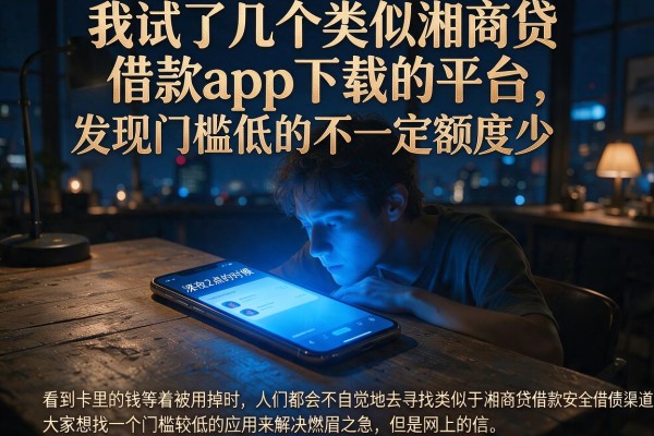 我试了几个类似湘商贷借款app下载的平台，发现门槛低的不一定额度少