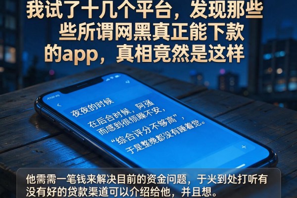 我试了十几个平台，发现那些所谓网黑真正能下款的app，真相竟然是这样