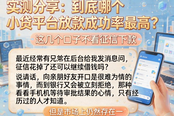 实测分享:到底哪个小贷平台放款成功率最高?这几个口子不看征信下款稳