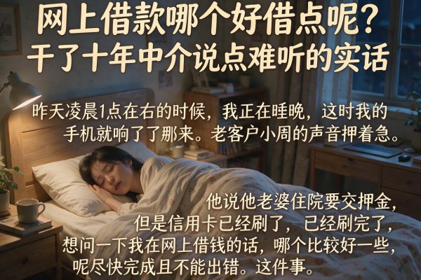 网上借款哪个好借点呢？干了十年中介说点难听的实话