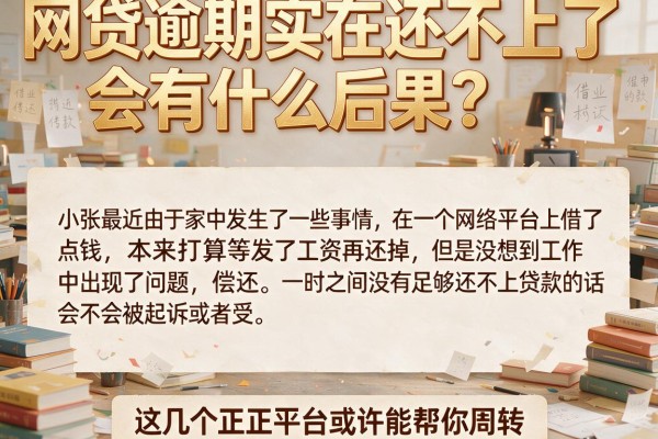 网贷逾期实在还不上了会有什么后果？这几个正规平台或许能帮你周转