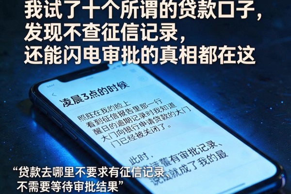 我试了十个所谓的贷款口子，发现不查征信记录还能闪电审批的真相都在这