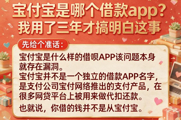 宝付宝是哪个借款app？我用了三年才搞明白这事
